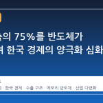 ICT 수출의 75%를 반도체가 차지하며 한국 경제의 양극화 심화