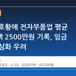 반도체 호황에 전자부품업 평균 임금총액 2500만원 기록, 임금 양극화 심화 우려