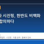 트럼프와 시진핑, 한반도 비핵화 목표에 합의하다