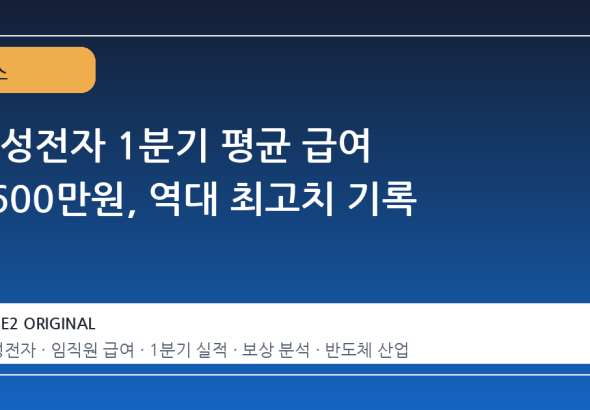 삼성전자 1분기 평균 급여 3600만원, 역대 최고치 기록