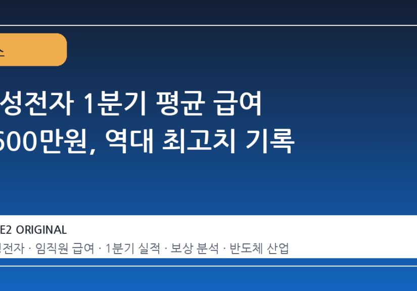 삼성전자 1분기 평균 급여 3600만원, 역대 최고치 기록