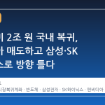 서학개미 2조 원 국내 복귀, 엔비디아 매도하고 삼성·SK 하이닉스로 방향 틀다