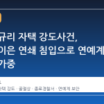 배우 김규리 자택 강도사건, 나나에 이은 연쇄 침입으로 연예계 불안감 가중