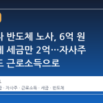 삼성전자 반도체 노사, 6억 원 성과급에 세금만 2억…자사주 성과급도 근로소득으로