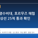 이란 혁명수비대, 호르무즈 해협 24시간 상선 25척 통과 확인