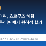 미국과 이란, 호르무즈 해협 개방과 우라늄 폐기 원칙적 합의 도출