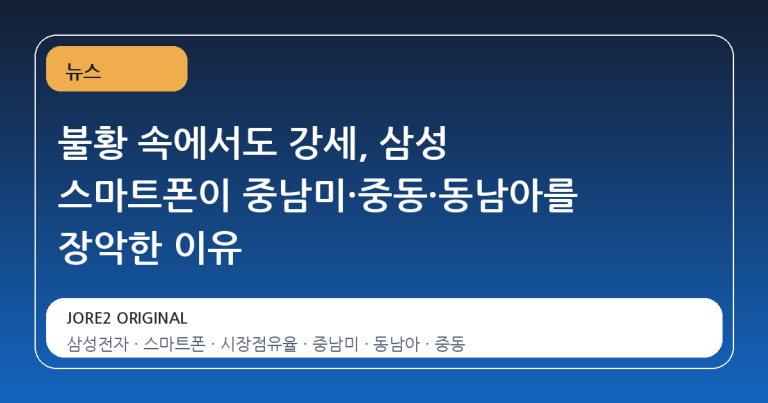 불황 속에서도 강세, 삼성 스마트폰이 중남미·중동·동남아를 장악한 이유