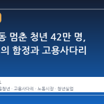 구직 활동 멈춘 청년 42만 명, '쉬었음'의 함정과 고용사다리 필요성