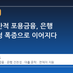 이율배반적 포용금융, 은행 채무조정 폭증으로 이어지다