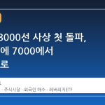 코스피 8000선 사상 첫 돌파, 20일 만에 7000에서 8000으로