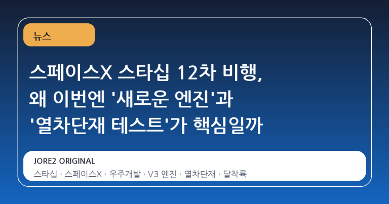 스페이스X 스타십 12차 비행, 왜 이번엔 '새로운 엔진'과 '열차단재 테스트'가 핵심일까