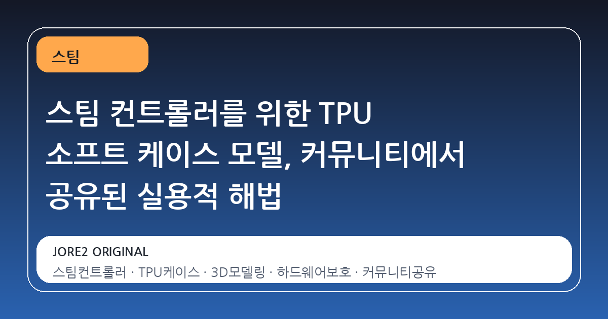 스팀 컨트롤러를 위한 TPU 소프트 케이스 모델, 커뮤니티에서 공유된 실용적 해법