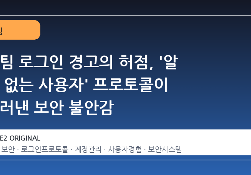 스팀 로그인 경고의 허점, '알 수 없는 사용자' 프로토콜이 드러낸 보안 불안감