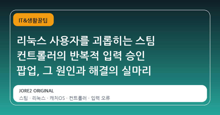 리눅스 사용자를 괴롭히는 스팀 컨트롤러의 반복적 입력 승인 팝업, 그 원인과 해결의 실마리