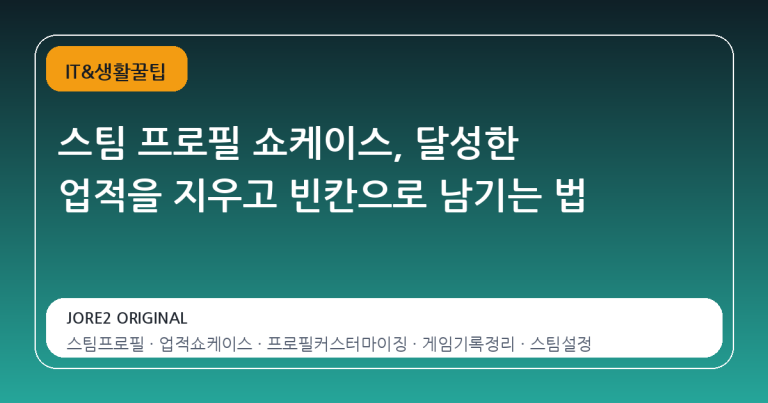 스팀 프로필 쇼케이스, 달성한 업적을 지우고 빈칸으로 남기는 법
