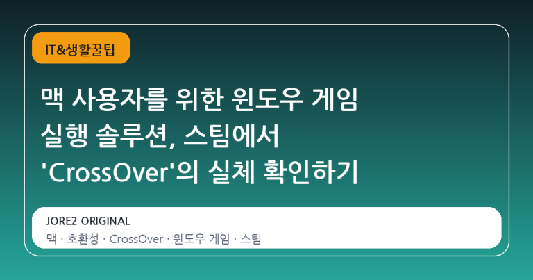 맥 사용자를 위한 윈도우 게임 실행 솔루션, 스팀에서 'CrossOver'의 실체 확인하기