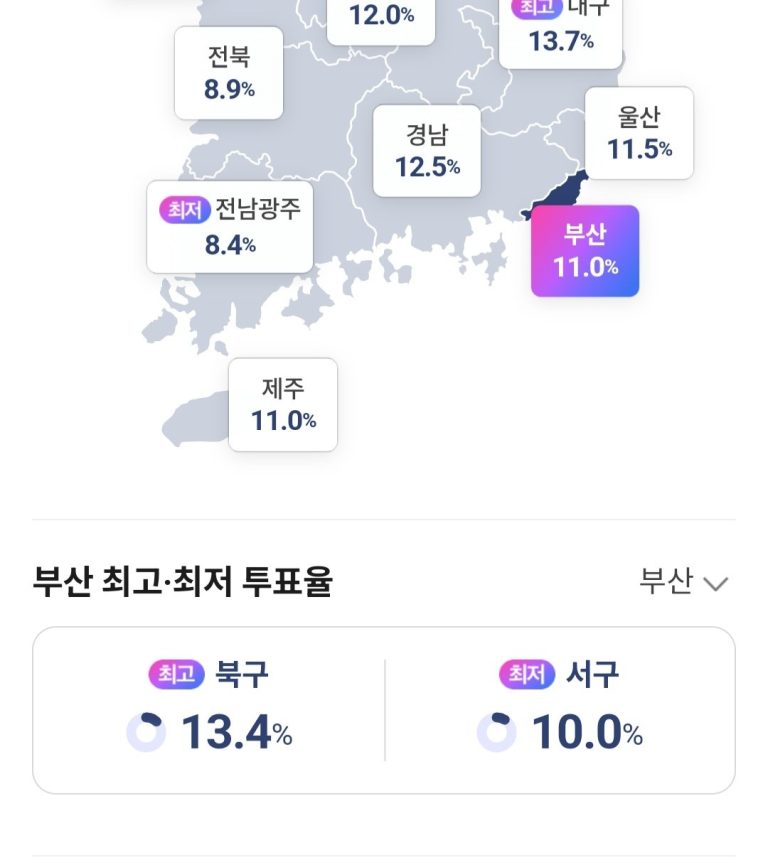 부산 북구 투표율 13.4%, 온라인 커뮤니티가 주목한 이유와 유권자의 심리