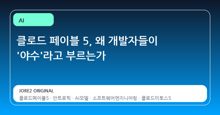 클로드 페이블 5, 왜 개발자들이 '야수'라고 부르는가