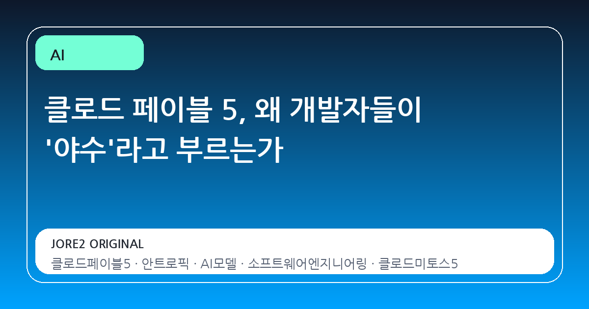 클로드 페이블 5, 왜 개발자들이 '야수'라고 부르는가