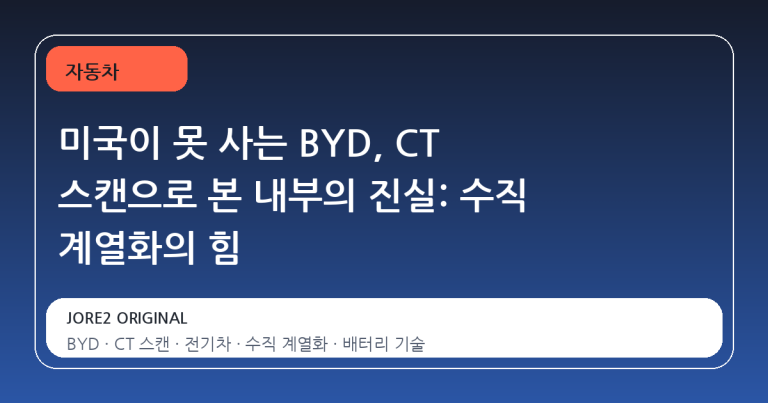 미국이 못 사는 BYD, CT 스캔으로 본 내부의 진실: 수직 계열화의 힘