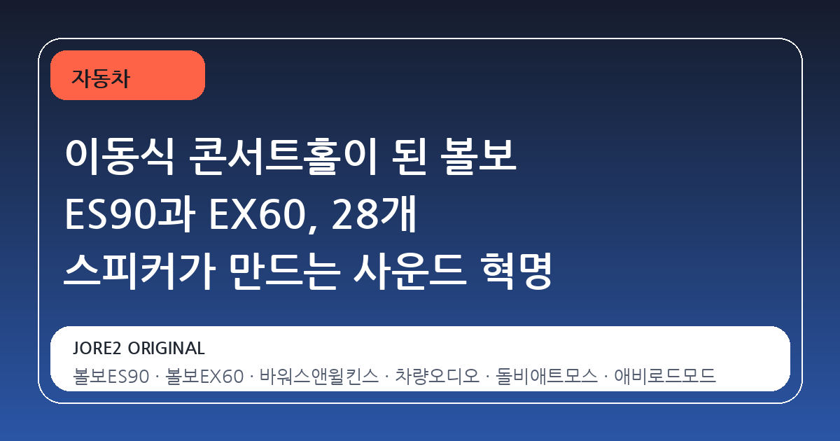 이동식 콘서트홀이 된 볼보 ES90과 EX60, 28개 스피커가 만드는 사운드 혁명
