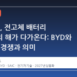 2027년, 전고체 배터리 상용화의 해가 다가온다: BYD와 SAIC의 경쟁과 의미