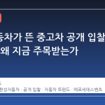 한성자동차가 뜬 중고차 공개 입찰 플랫폼, 왜 지금 주목받는가