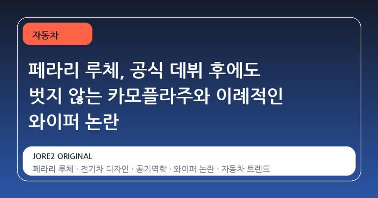 페라리 루체, 공식 데뷔 후에도 벗지 않는 카모플라주와 이례적인 와이퍼 논란