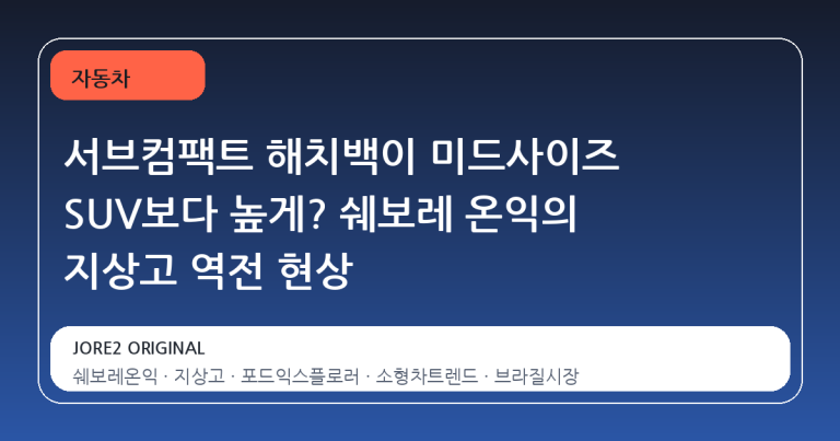 서브컴팩트 해치백이 미드사이즈 SUV보다 높게? 쉐보레 온익의 지상고 역전 현상
