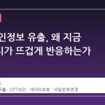 티빙 개인정보 유출, 왜 지금 커뮤니티가 뜨겁게 반응하는가