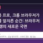M5 맥북 프로, 크롬 브라우저가 사파리를 앞지른 순간: 브라우저 성능 경쟁의 새로운 국면