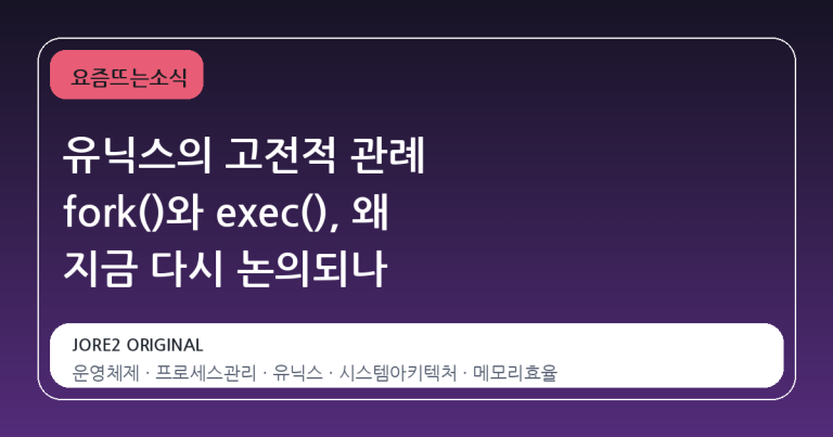 유닉스의 고전적 관례 fork()와 exec(), 왜 지금 다시 논의되나