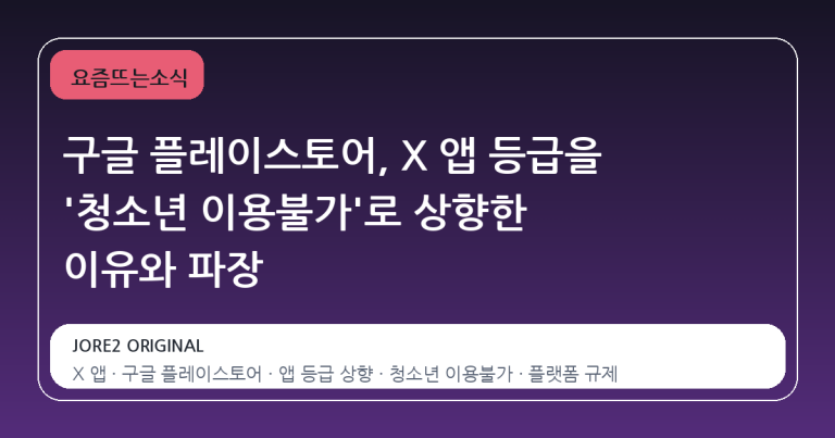 구글 플레이스토어, X 앱 등급을 '청소년 이용불가'로 상향한 이유와 파장