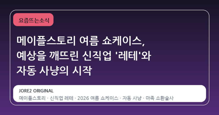 메이플스토리 여름 쇼케이스, 예상을 깨뜨린 신직업 '레테'와 자동 사냥의 시작