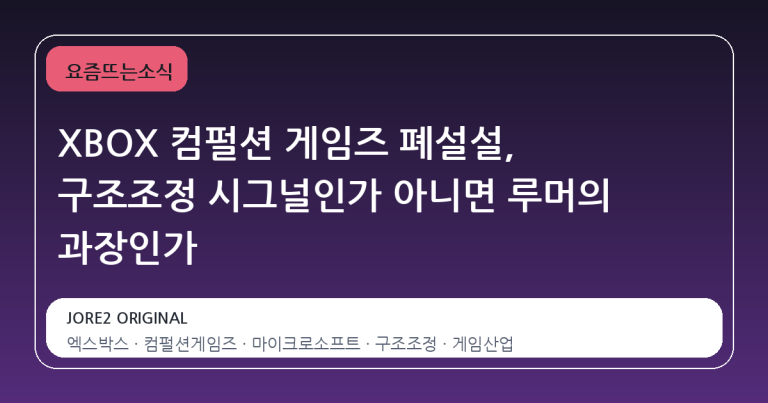 XBOX 컴펄션 게임즈 폐설설, 구조조정 시그널인가 아니면 루머의 과장인가