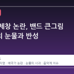 애국가 제창 논란, 밴드 큰그림 엄지영의 눈물과 반성