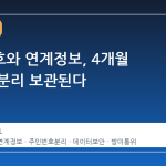 주민번호와 연계정보, 4개월 앞당겨 분리 보관된다