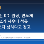 조동철 전 KDI 원장, 반도체 편중 구조가 사우디 석유 의존도보다 심하다고 경고