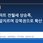 서울 아파트 전월세 상승폭, 매매를 앞지르며 강북권으로 확산
