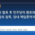 출구조사 발표 후 민주당의 환호와 국민의힘의 침묵, 당내 책임론까지