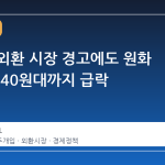 정부의 외환 시장 경고에도 원화 가치 1540원대까지 급락