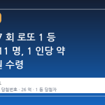 제 1227 회 로또 1 등 당첨자 11 명, 1 인당 약 26 억 원 수령