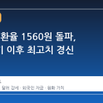 원·달러 환율 1560원 돌파, 외환위기 이후 최고치 경신