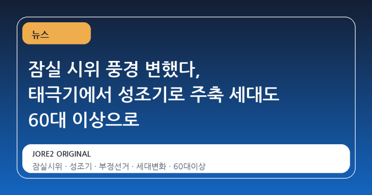 잠실 시위 풍경 변했다, 태극기에서 성조기로 주축 세대도 60대 이상으로