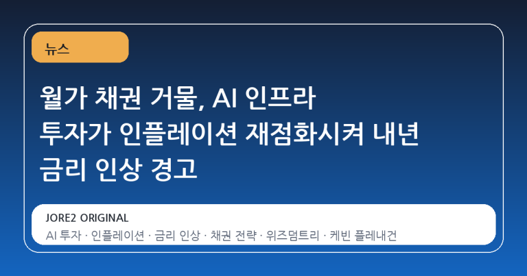 월가 채권 거물, AI 인프라 투자가 인플레이션 재점화시켜 내년 금리 인상 경고