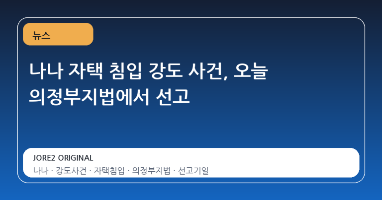 나나 자택 침입 강도 사건, 오늘 의정부지법에서 선고