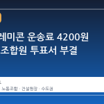 수도권 레미콘 운송료 4200원 인상안, 조합원 투표서 부결