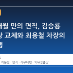 취임 3개월 만의 면직, 김승룡 소방청장 교체와 최용철 차장의 직무대행