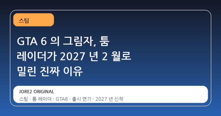GTA 6 의 그림자, 툼 레이더가 2027 년 2 월로 밀린 진짜 이유