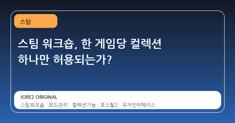 스팀 워크숍, 한 게임당 컬렉션 하나만 허용되는가?